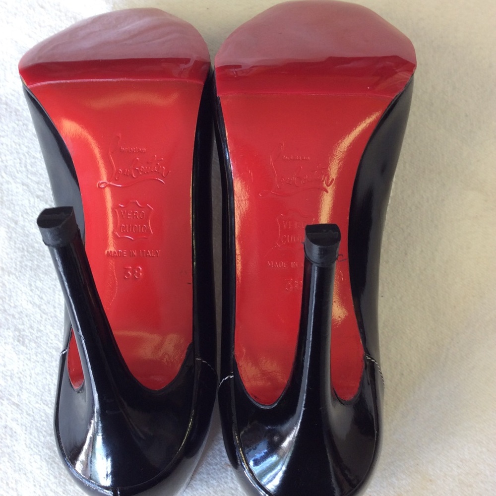 Christian Louboutin Black Paton Size 38